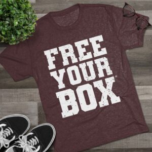Free Your Box Tri Blend Crew Tee — Tri Blend Cardinal Black