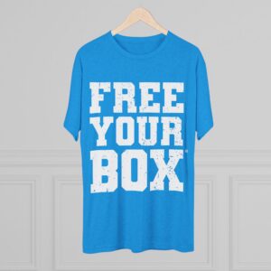 Free Your Box Tri Blend Crew Tee — Tri Blend Vintage Turquoise