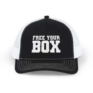Free Your Box Snapback Trucker Cap — Black White