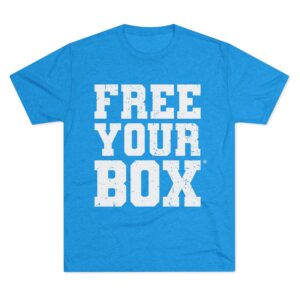 Free Your Box Tri Blend Crew Tee — Tri Blend Vintage Turquoise
