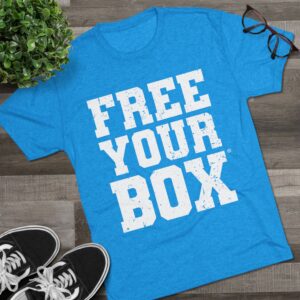 Free Your Box Tri Blend Crew Tee — Tri Blend Vintage Turquoise