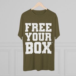Free Your Box Tri Blend Crew Tee — Tri Blend Military Green