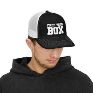 Free Your Box Snapback Trucker Cap — Black White