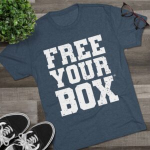 Free Your Box Tri Blend Crew Tee — Tri Blend Indigo