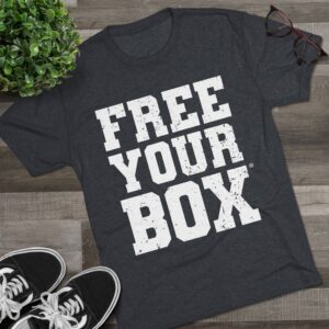Free Your Box Tri Blend Crew Tee — Tri Blend Vintage Navy