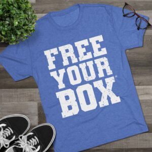 Free Your Box Tri Blend Crew Tee — Tri Blend Vintage Royal