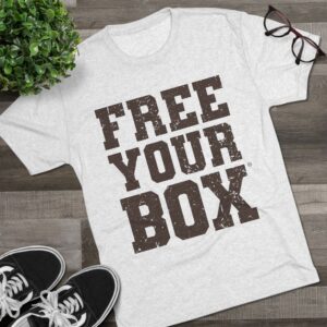 Free Your Box Tri Blend Crew Tee — Tri Blend Heather White
