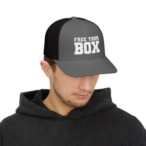 Free Your Box Snapback Trucker Cap — Charcoal Black