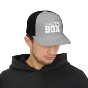 Free Your Box Snapback Trucker Cap — Heather Grey Black