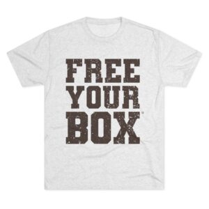 Free Your Box Tri Blend Crew Tee — Tri Blend Heather White