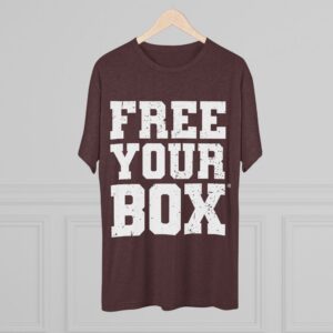Free Your Box Tri Blend Crew Tee — Tri Blend Cardinal Black