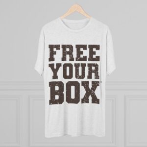 Free Your Box Tri Blend Crew Tee — Tri Blend Heather White